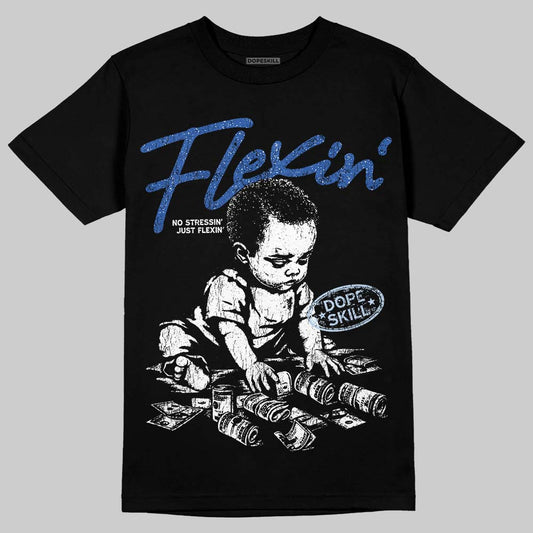 Awake NY x Jordan 5 Retro 'Black Racer Blue' DopeSkill T-Shirt Flexin' Graphic Streetwear - Black