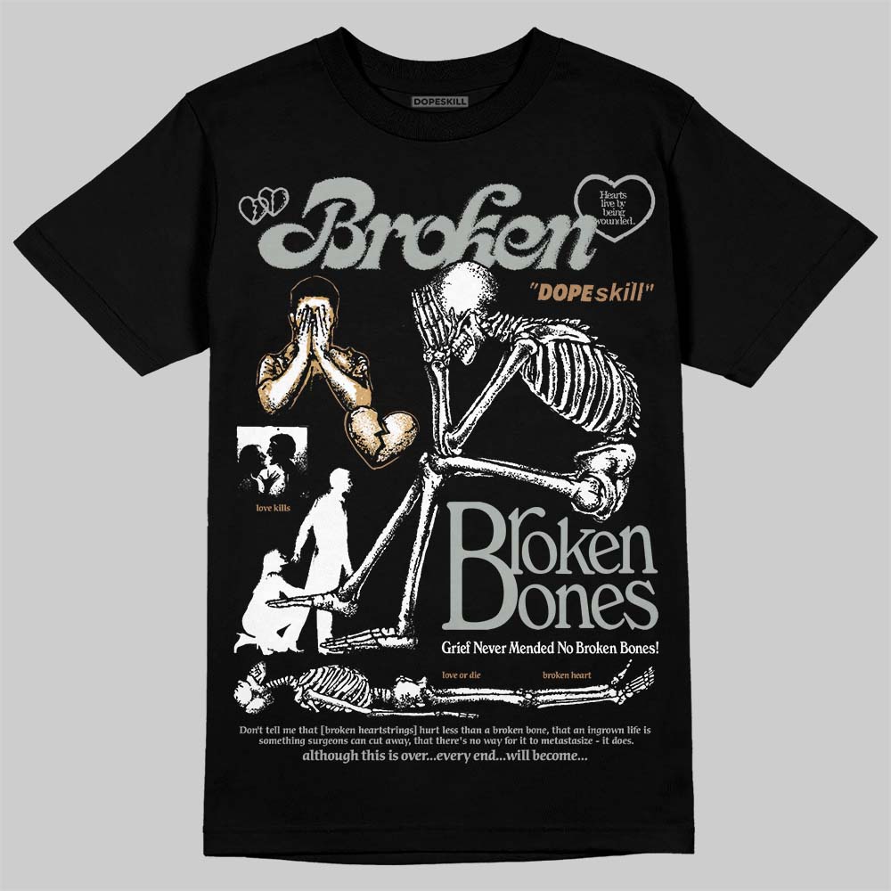 New Balance 1906R ‘White Gold’ DopeSkill T-Shirt Broken Bones Graphic Streetwear - Black