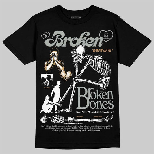 New Balance 1906R ‘White Gold’ DopeSkill T-Shirt Broken Bones Graphic Streetwear - Black