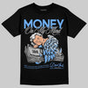 Jordan 5 Black University Blue DopeSkill T-Shirt MOMM Graphic Streetwear - black
