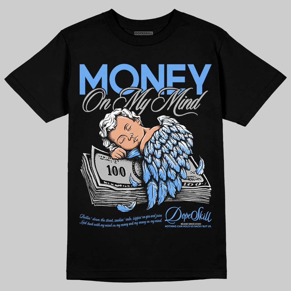 Jordan 5 Black University Blue DopeSkill T-Shirt MOMM Graphic Streetwear - black