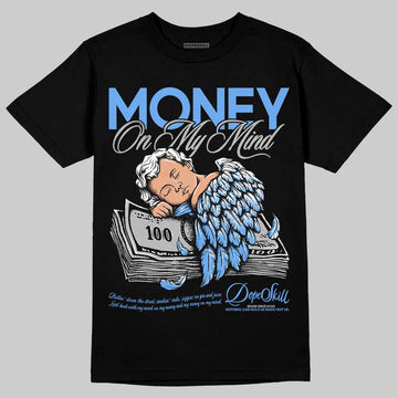 Jordan 5 Black University Blue DopeSkill T-Shirt MOMM Graphic Streetwear - black