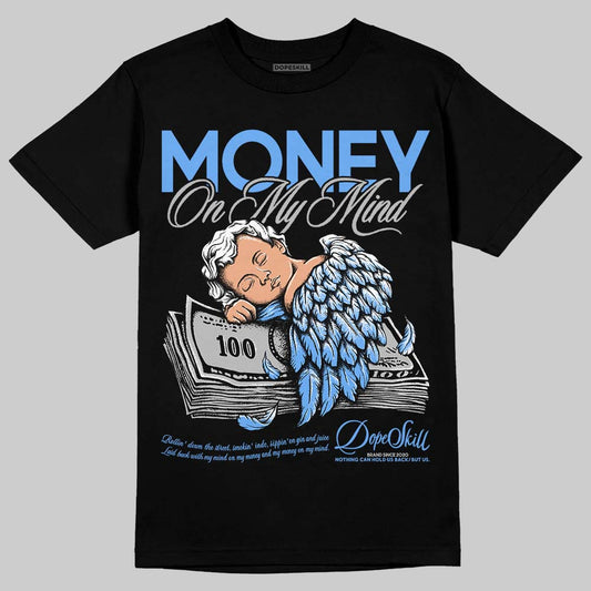 Jordan 5 Black University Blue DopeSkill T-Shirt MOMM Graphic Streetwear - black