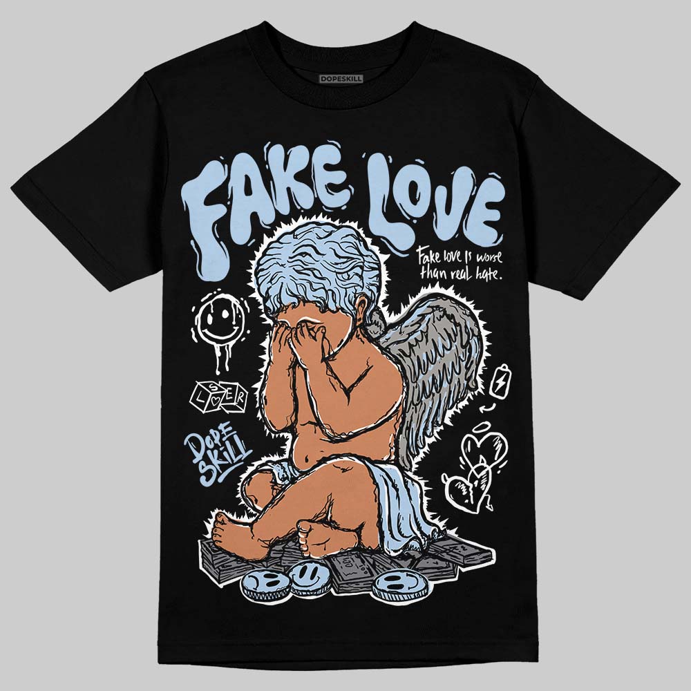 New Balance Abzorb 2000 “Silver/Blue” DopeSkill T-Shirt False Love Graphic Streetwear - Black