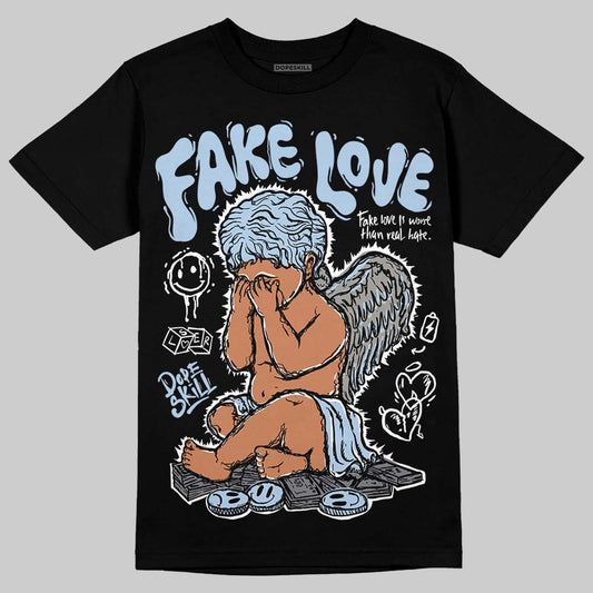 New Balance Abzorb 2000 “Silver/Blue” DopeSkill T-Shirt False Love Graphic Streetwear - Black