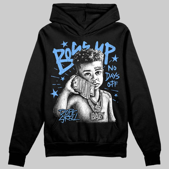 Jordan 5 Black University Blue DopeSkill Hoodie Sweatshirt Boss Up Graphic Streetwear - Black