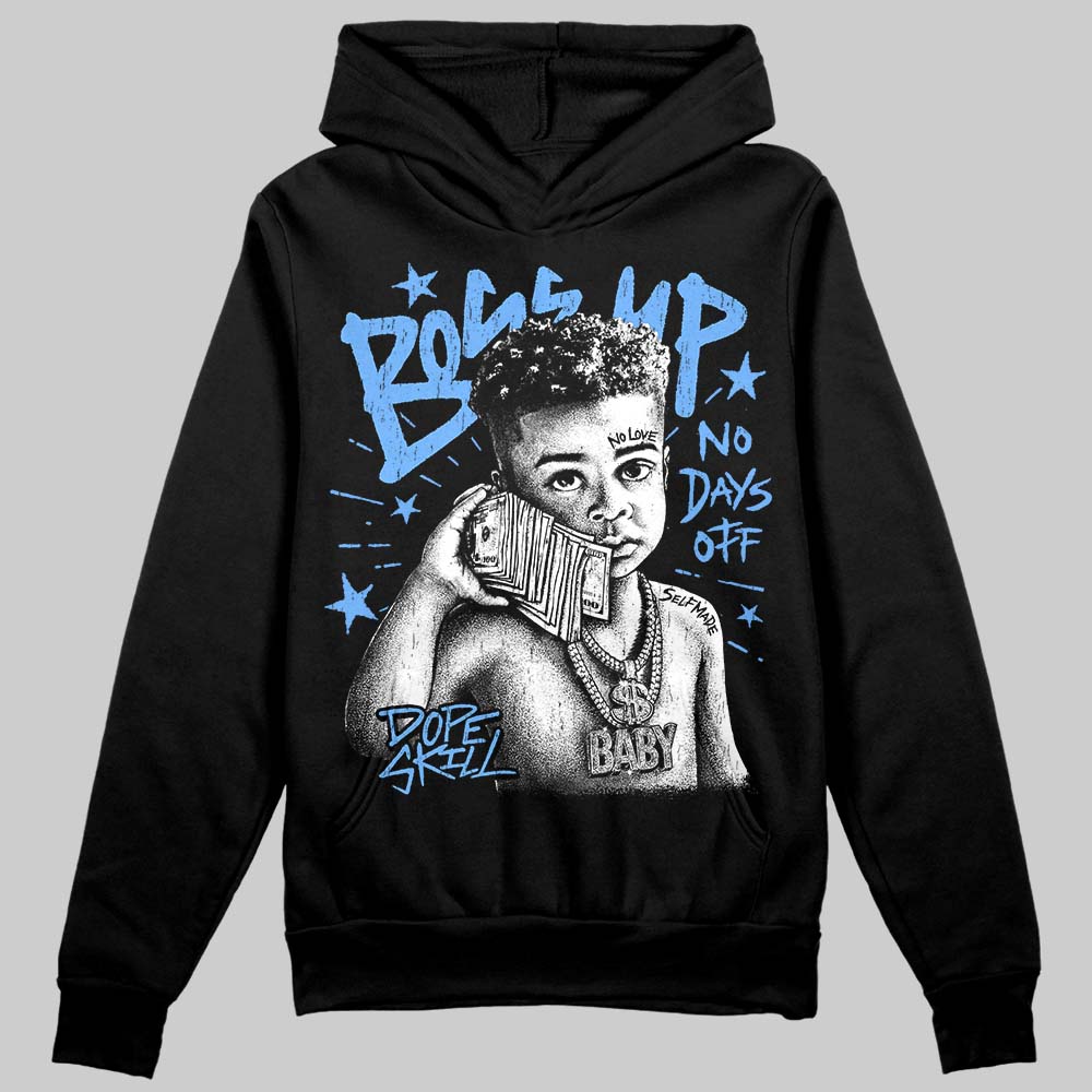 Jordan 5 Black University Blue DopeSkill Hoodie Sweatshirt Boss Up Graphic Streetwear - Black