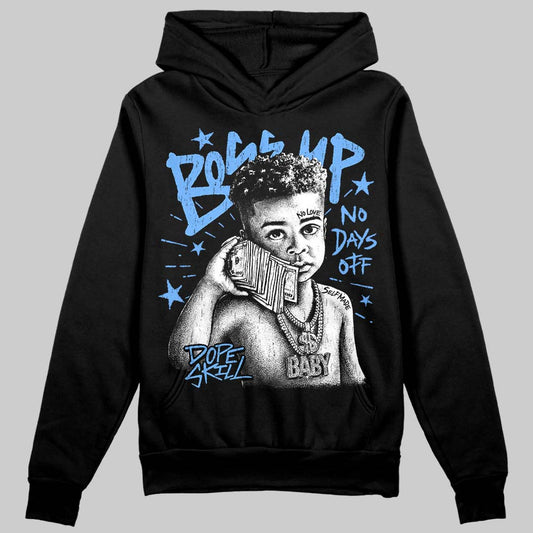 Jordan 5 Black University Blue DopeSkill Hoodie Sweatshirt Boss Up Graphic Streetwear - Black