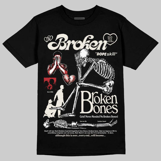 Nigel Sylvester x Jordan 1 Low OG “Nitro” DopeSkill T-Shirt Broken Bones Graphic Streetwear - black