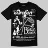 Jordan 4 “White Thunder” DopeSkill T-Shirt Broken Bones Graphic Streetwear - Black