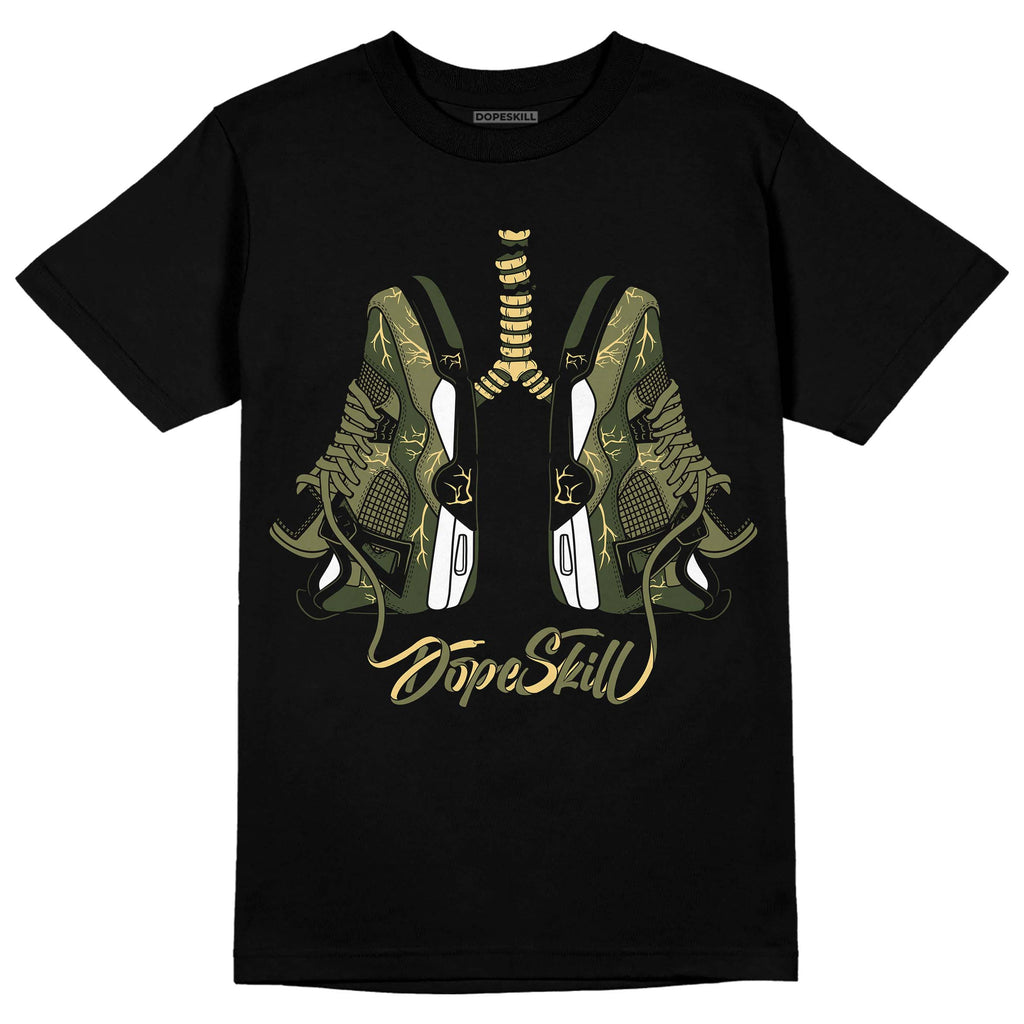 Jordan 4 Retro SE Craft Medium Olive DopeSkill T-Shirt Breathe Graphic Streetwear - Black
