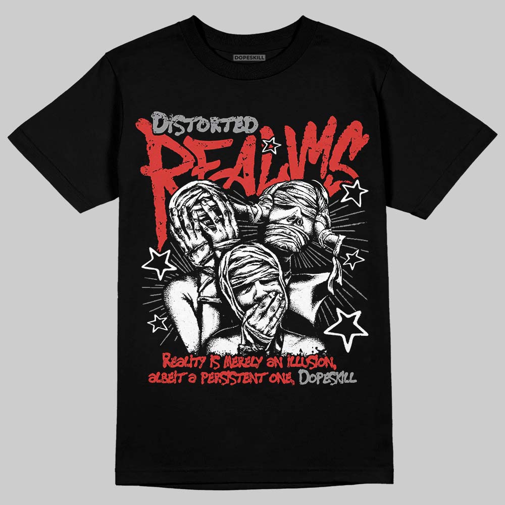 Jordan 4 Retro Toro Bravo DopeSkill T-Shirt Distorted Realms Graphic Streetwear - Black
