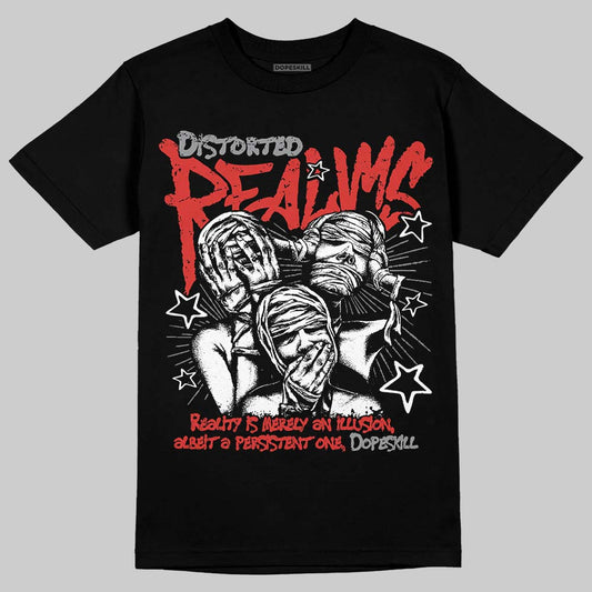 Jordan 4 Retro Toro Bravo DopeSkill T-Shirt Distorted Realms Graphic Streetwear - Black