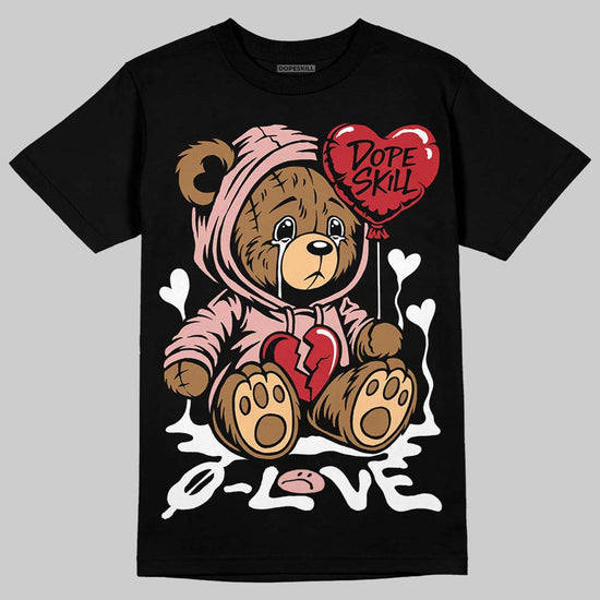 Jordan 1 Low OG “Rust Pink” DopeSkill T-Shirt Broken Bear Graphic Streetwear - Black