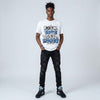 Black University Blue 5s DopeSkill T-Shirt F#ck Love Get Money Graphic