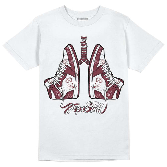 Jordan 1 Retro High OG “Team Red” DopeSkill T-Shirt Breathe Graphic Streetwear - White