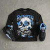 Black University Blue 5s DopeSkill Long Sleeve T-Shirt Rebirth Graphic