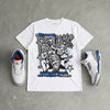 “True Blue” 3s DopeSkill T-Shirt Distorted Realms Graphic