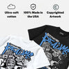 Black University Blue 5s DopeSkill T-Shirt Distorted Realms Graphic