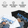 Black University Blue 5s DopeSkill T-Shirt MOMM Graphic