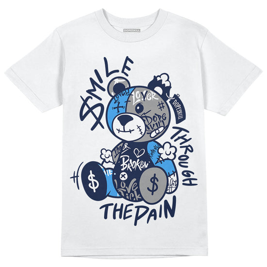 Jordan Spiz’ike Low “White/Obsidian” DopeSkill T-Shirt Smile Through The Pain Graphic Streetwear - White