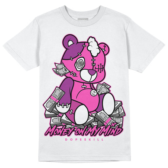 Jordan 4 GS “Hyper Violet” DopeSkill T-Shirt MOMM Bear Graphic Streetwear - WHite