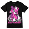 Jordan 4 GS “Hyper Violet” DopeSkill T-Shirt MOMM Bear Graphic Streetwear - Black