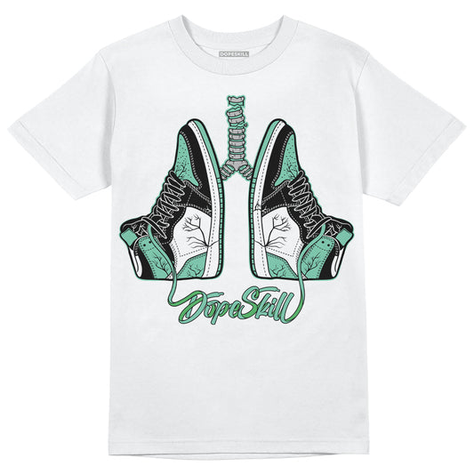 Jordan 1 High OG Green Glow DopeSkill T-Shirt Breathe Graphic Streetwear - White