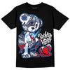 Jordan Spiz’ike Low “White/Obsidian” DopeSkill T-Shirt Broken Heart Graphic Streetwear - Black