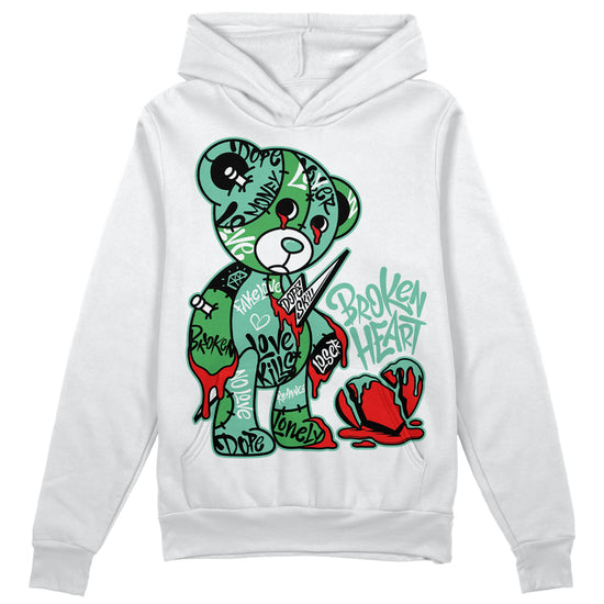 Jordan 1 High OG Green Glow DopeSkill Hoodie Sweatshirt Broken Heart Graphic Streetwear - White