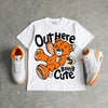 'Orange Citrus' 3s DopeSkill T-Shirt Out Here Being Cute Graphic