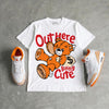 'Orange Citrus' 3s DopeSkill T-Shirt Out Here Being Cute Graphic