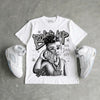 White Metallic 5s DopeSkill T-Shirt Boss Up Graphic