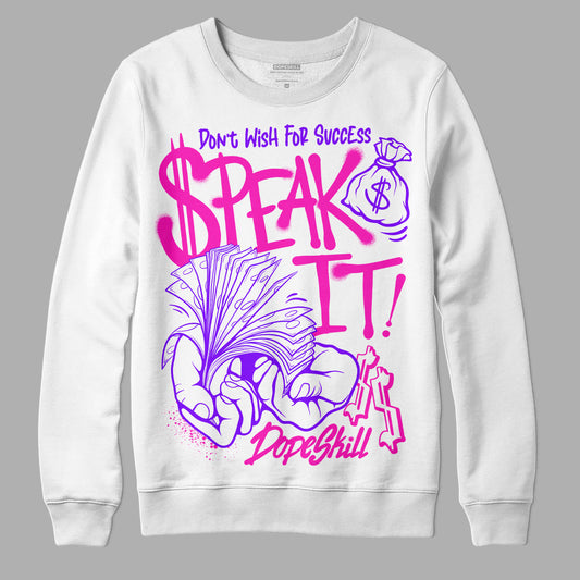 Dunk Low GS “Active Fuchsia” DopeSkill Sweatshirt Speak It Graphic Streetwear - White
