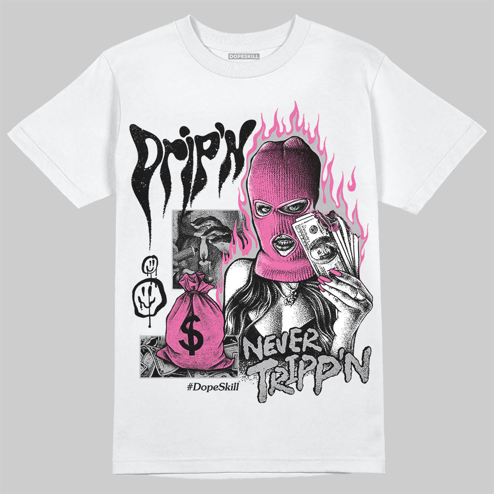 Asics Gel-Kayano 14 ‘Cream Sweet Pink’ DopeSkill T-Shirt Drip'n Never Tripp'n Graphic Streetwear - White