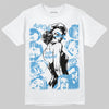 Jordan 11 Low University Blue DopeSkill T-Shirt Built Different Graphic Streetwear - White