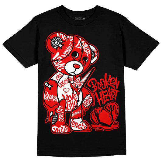 Jordan 12 “Cherry” DopeSkill T-Shirt Broken Heart Graphic Streetwear - White 