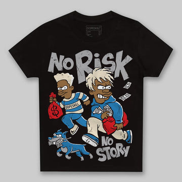 Jordan 3 Retro OG Rare Air DopeSkill Toddler Kids T-shirt No Risk No Story Graphic Streetwear - Black