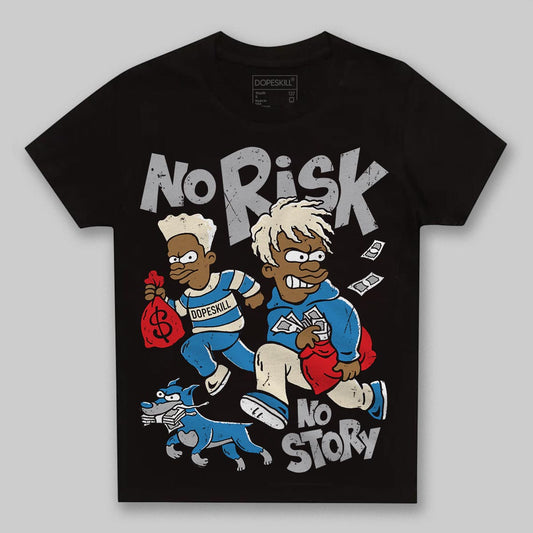 Jordan 3 Retro OG Rare Air DopeSkill Toddler Kids T-shirt No Risk No Story Graphic Streetwear - Black