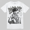 Jordan 5 White Metallic DopeSkill T-Shirt Boss Up Graphic Streetwear - White