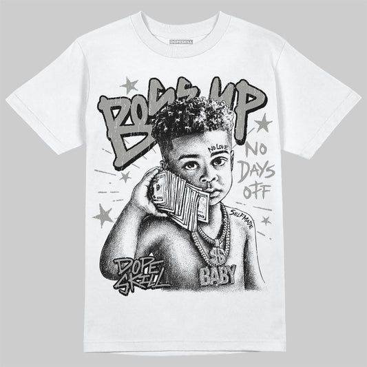 Jordan 5 White Metallic DopeSkill T-Shirt Boss Up Graphic Streetwear - White