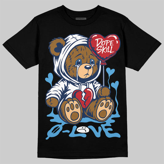 Jordan 1 Retro Low OG "Obsidian" DopeSkill T-Shirt Broken Bear Graphic Streetwear - Black