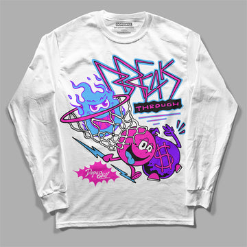 Dunk Low GS “Active Fuchsia” DopeSkill Long Sleeve T-Shirt Break Through Graphic Streetwear - White