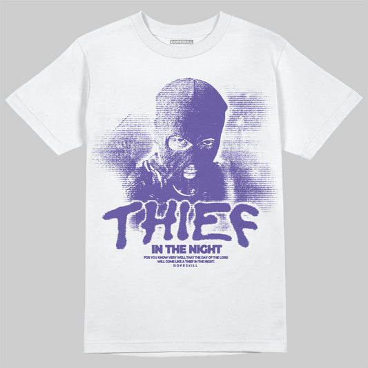 Jordan 5 OG “Grape” DopeSkill T-Shirt Thief In The Night Graphic Streetwear - White