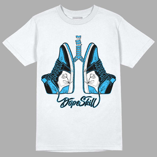 Jordan 1 High Retro OG “University Blue” DopeSkill T-Shirt Breathe Graphic Streetwear - White