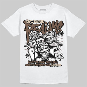 A Ma Maniére x Air Jordan 4 “Dark Mocha” DopeSkill T-Shirt Distorted Realms Graphic Streetwear - White