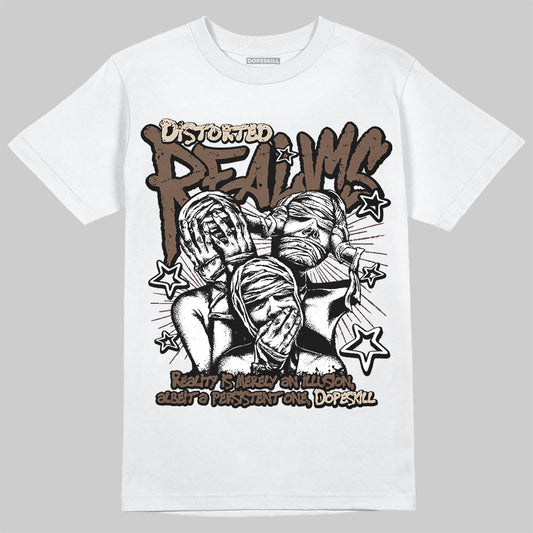 A Ma Maniére x Air Jordan 4 “Dark Mocha” DopeSkill T-Shirt Distorted Realms Graphic Streetwear - White