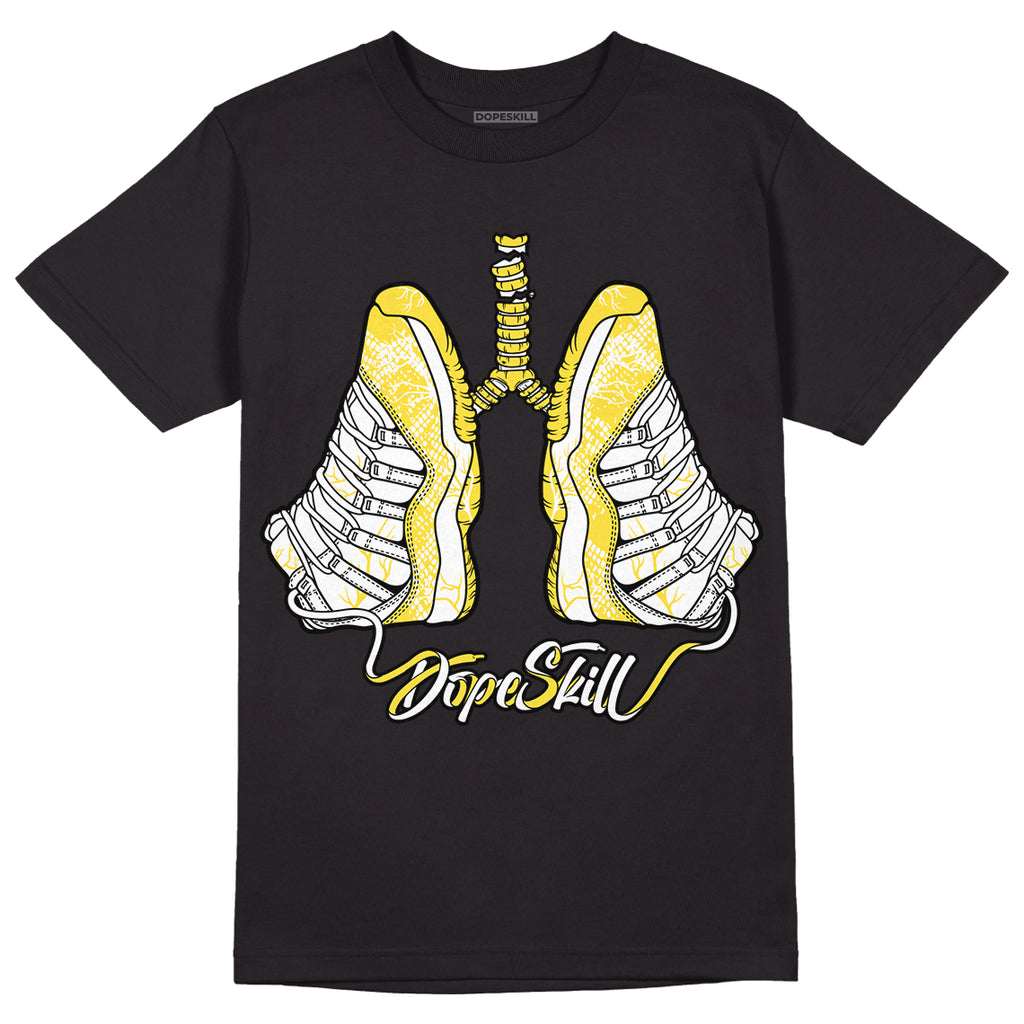 Jordan 11 Low 'Yellow Snakeskin' DopeSkill T-Shirt Breathe Graphic Streetwear - Black