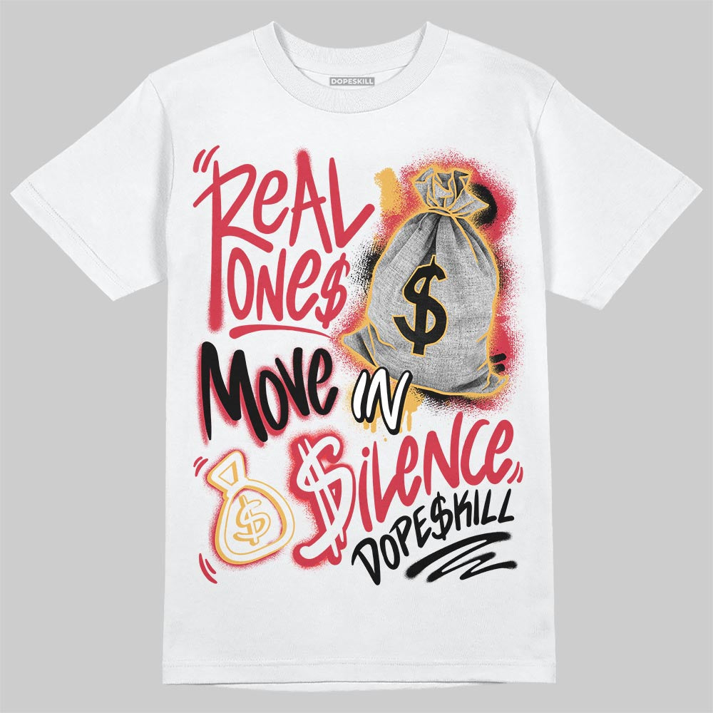 Air Diamond Turf Reverse Prime Red DopeSkill T-Shirt Real Ones Move In Silence Graphic Streetwear - White