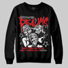 Jordan 4 Bred DopeSkill Sweatshirt Distorted Realms Graphic Streetwear - black
